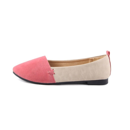 Pink Basic Faux Suede Flats Picnic Shoes