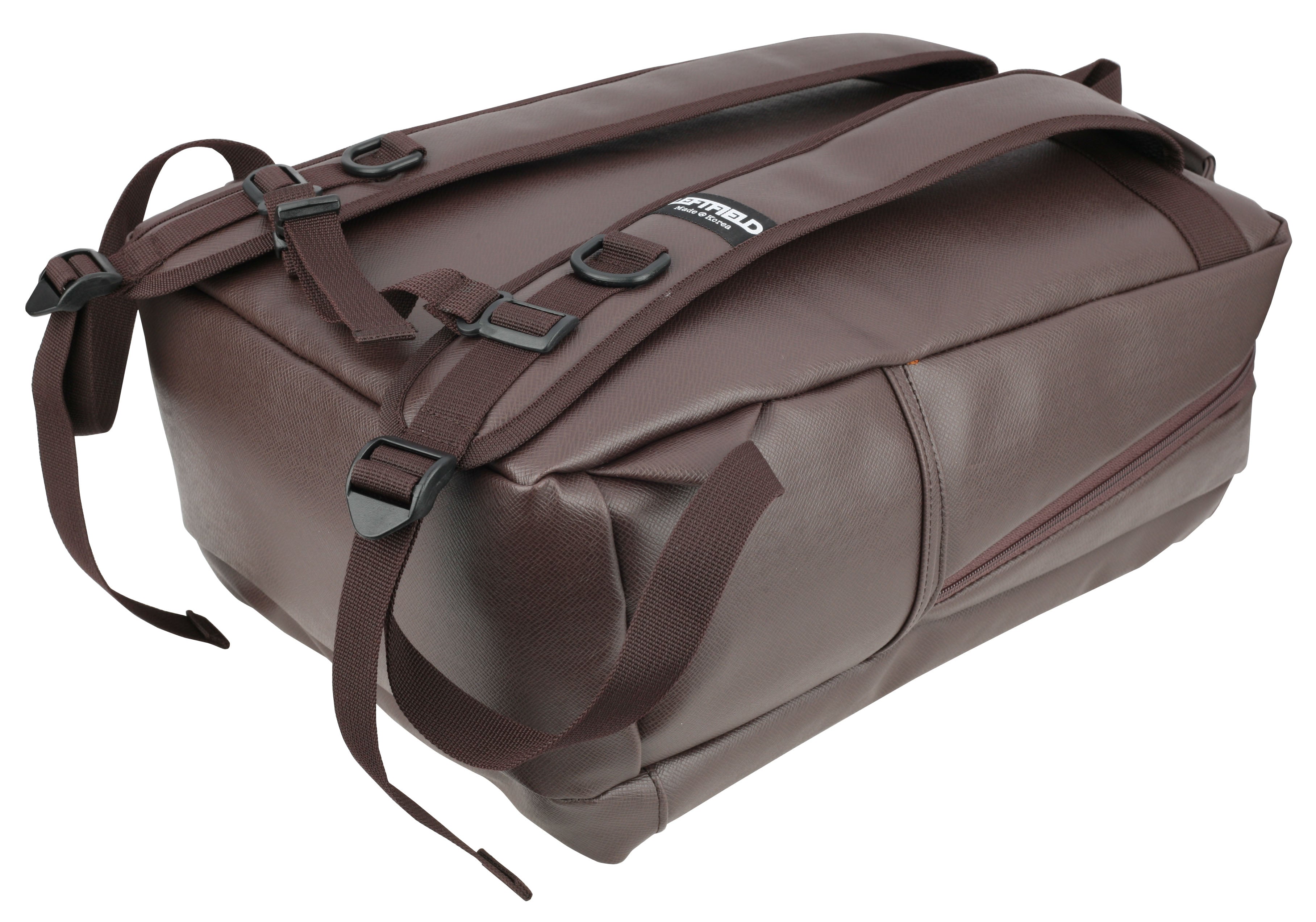 Dark Brown Synthetic Leather Laptop Backpacks