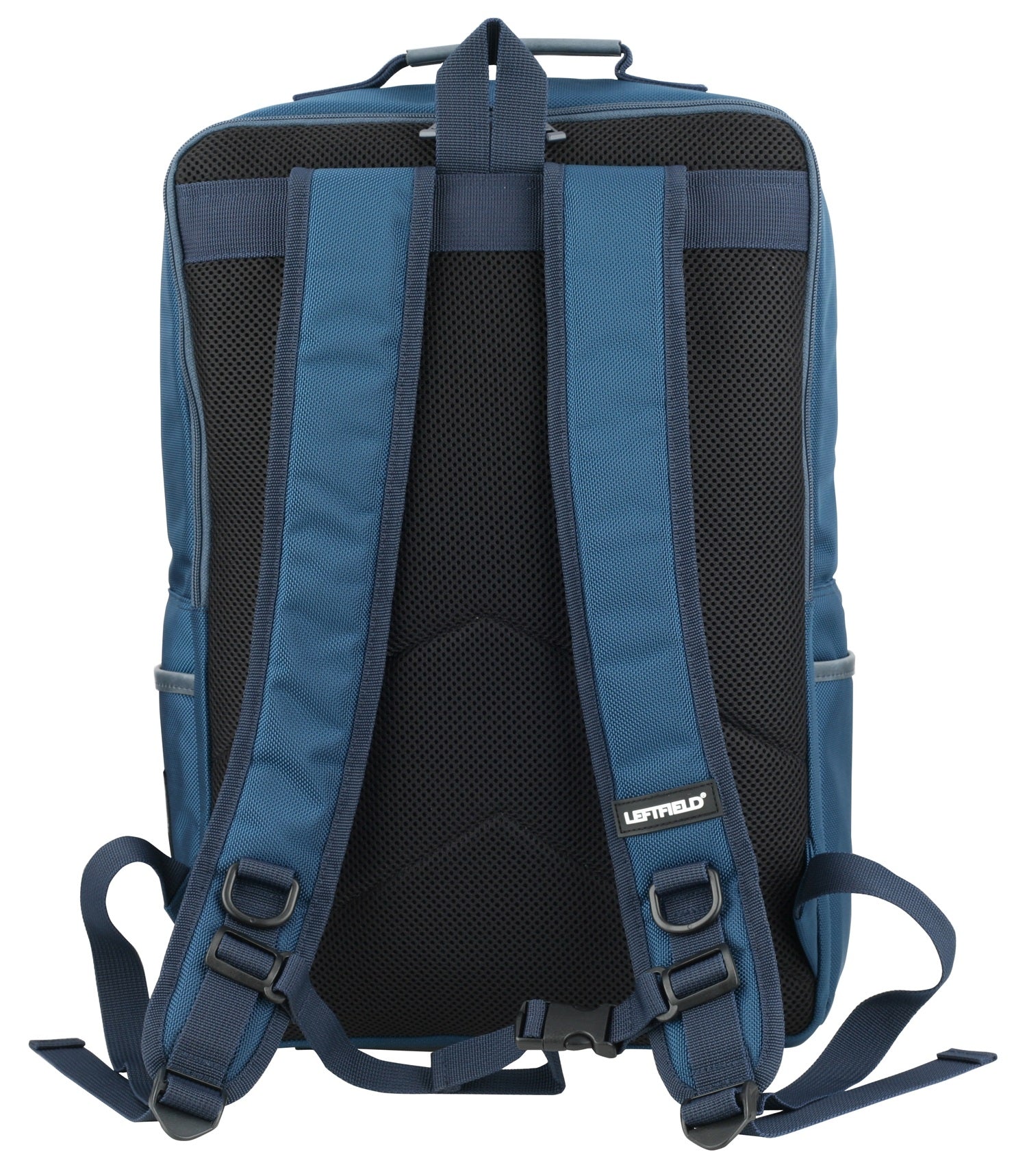 Navy Blue Diagonal Zipper Casual Business Travel Backpacks