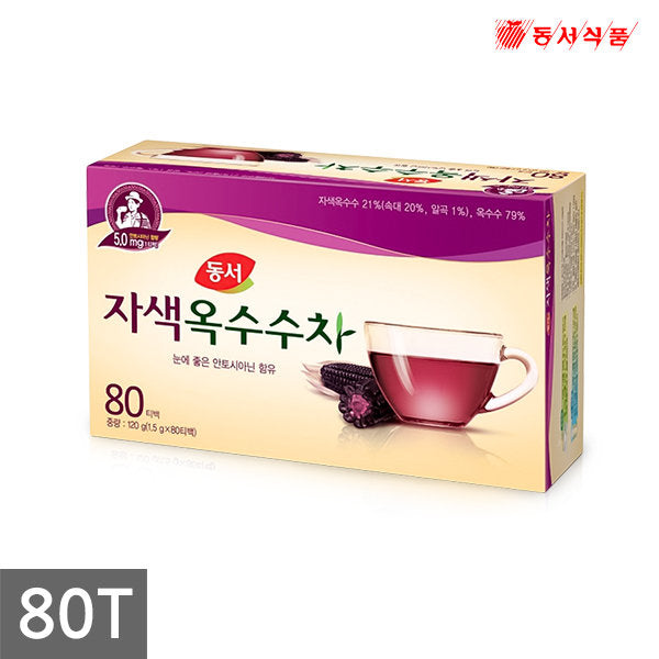 DONGSUH Purple Corn Tea 80 Tea bags [1.5g x 80 Tea]