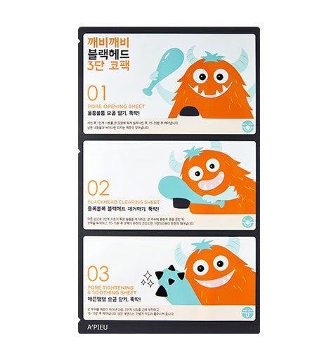 APIEU Goblin Blackhead 3-Step Nose Sheet 6.2g Skin care Beauty Tools
