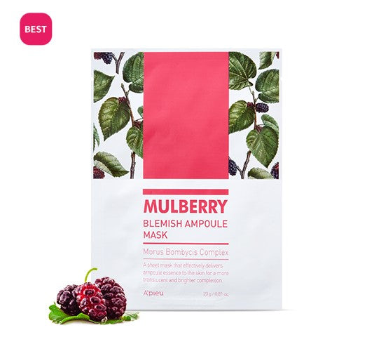 APIEU Mulberry Blemish Ampoule Mask 23g Skin care Cosmetics Beauty