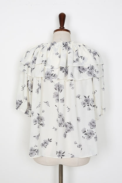 Romantic Floral Off Shoulder Blouses Tops
