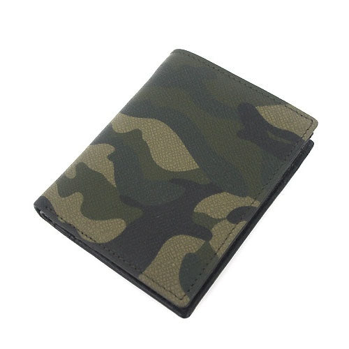 Khaki Military Camouflage Genuine Leather Bifold Wallets