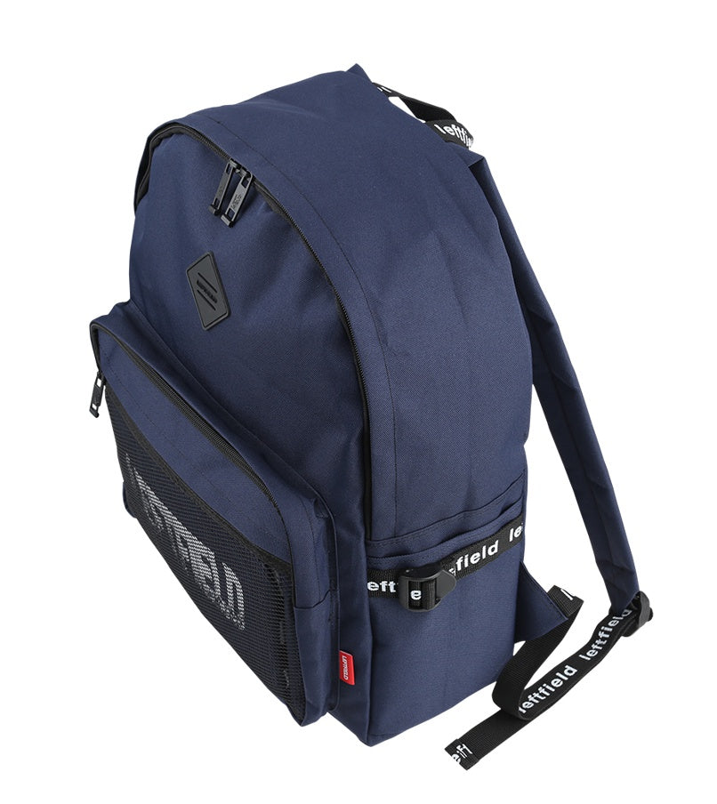 Navy Blue Casual Mesh Backpacks with Pouch