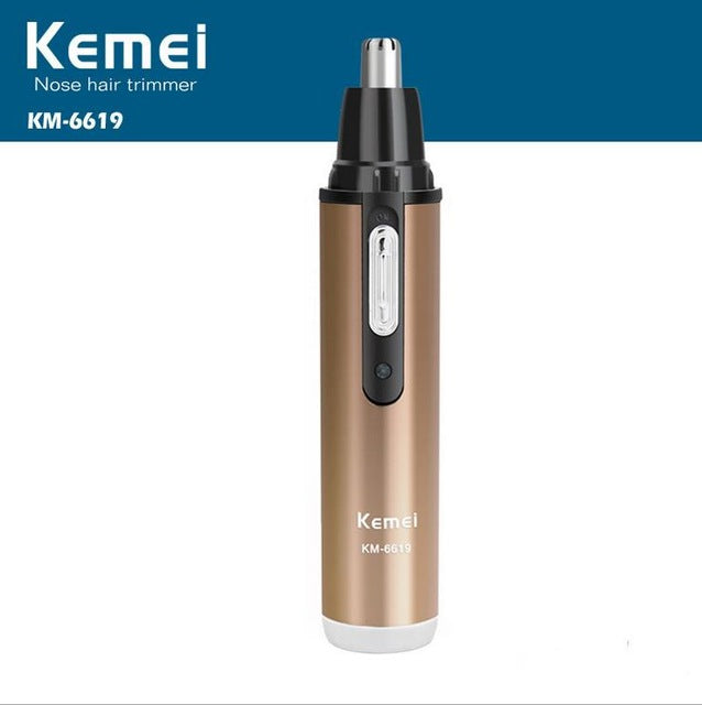KEMEI KM-6619 2 in 1 Electric Nose Ear Hair Trimmer