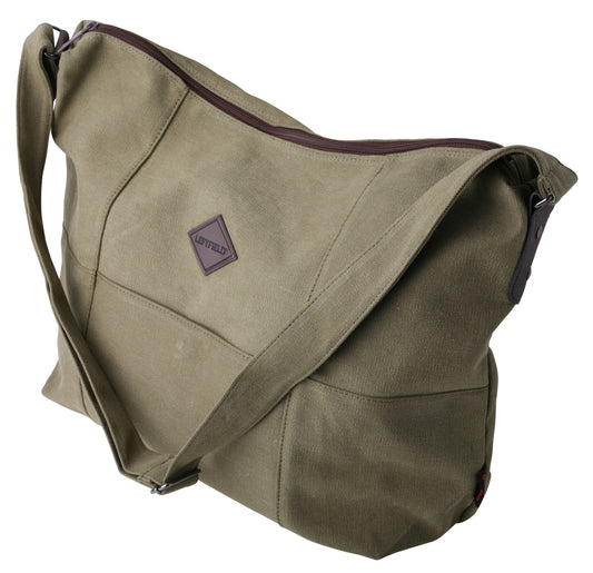 Khaki Green Canvas Crossbody Bags