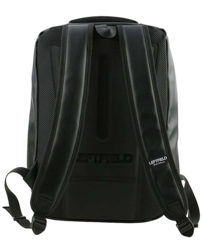 Black USB PORT Rechargeable Faux Leather Backpacks