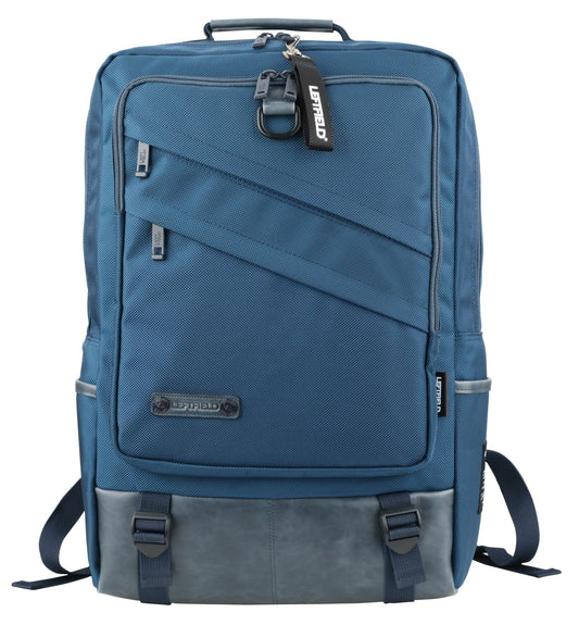 Navy Blue Diagonal Zipper Casual Business Travel Backpacks