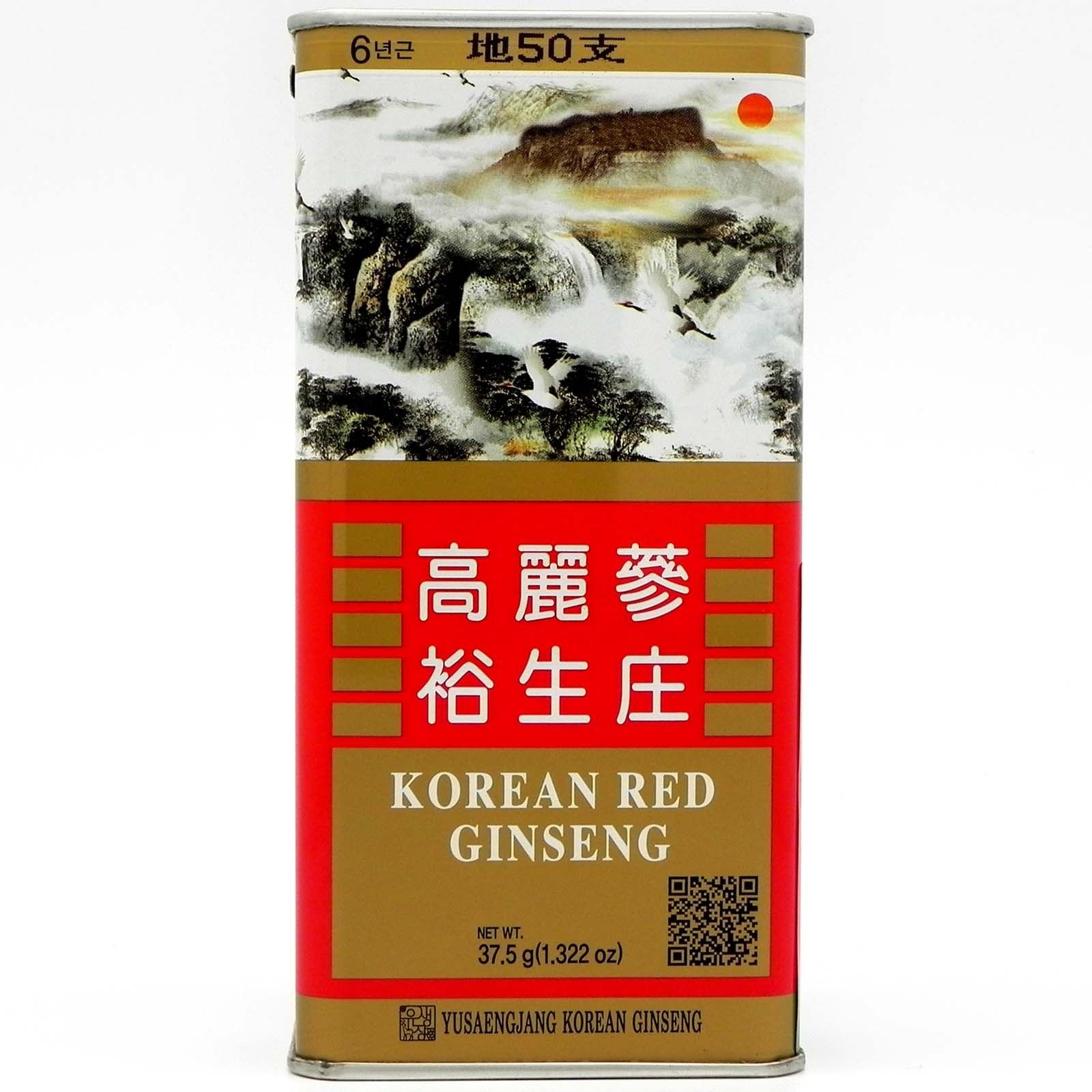 Earth grade 6 Year Old Korean Red Ginseng Roots Can 5 ~6 Root 37.5g (1.3oz) Health Supplements blood immunity Enhancer fatigue recovery memory improved antioxidants