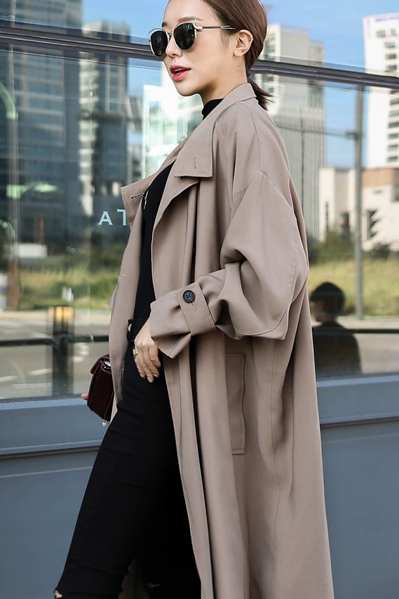 Beige Long Trench Coats