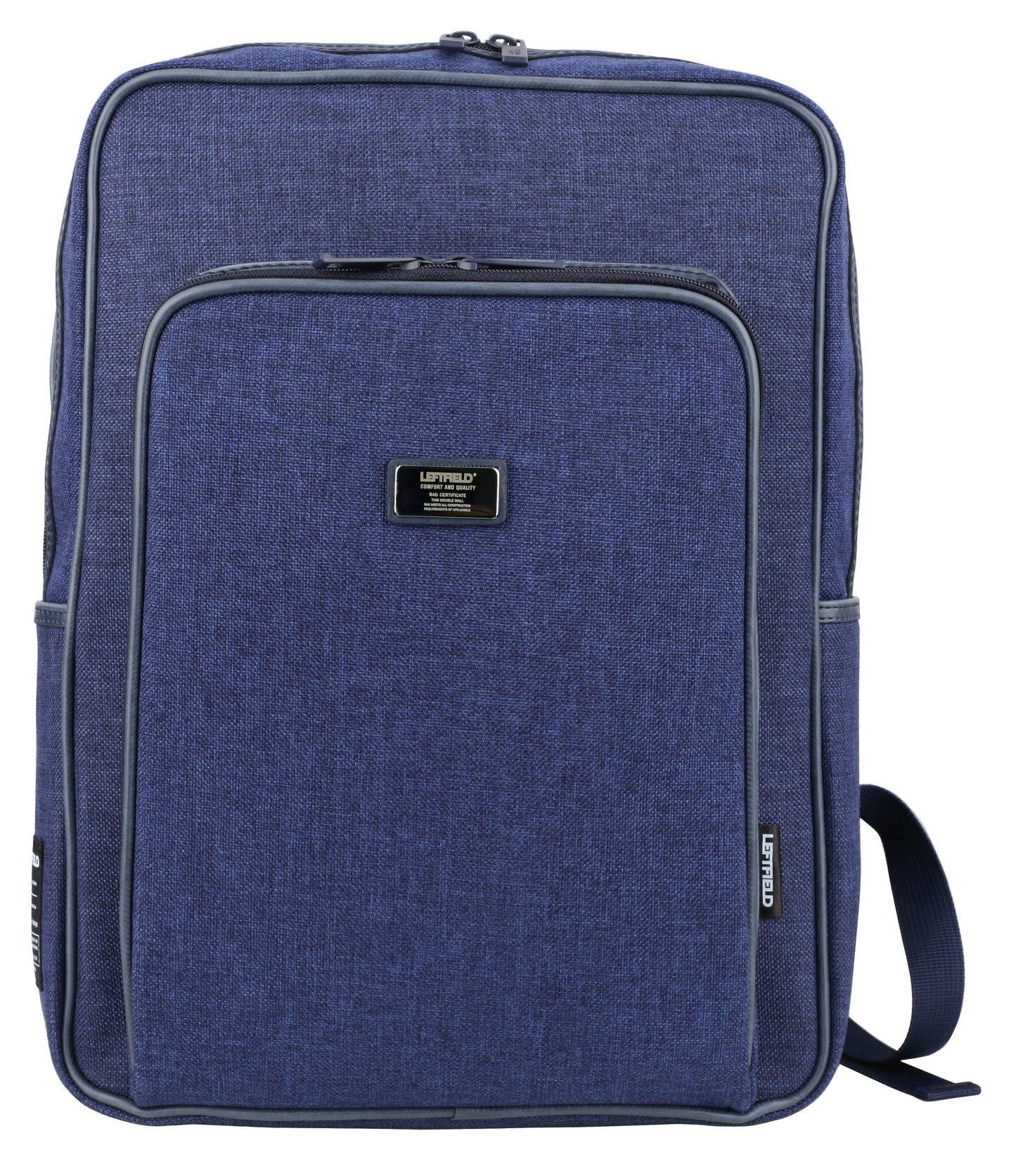 Navy Blue Canvas Square Business Casual Backpacks