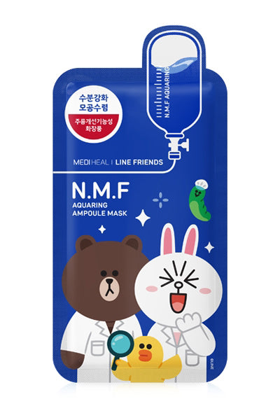 Mediheal Line Friends N.M.F Aquaring Facial Masks [10 sheets]