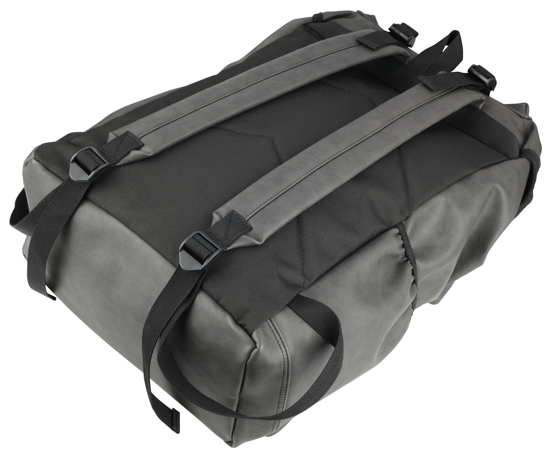 Grey Synthetic Leather Rucksacks Travel Backpacks