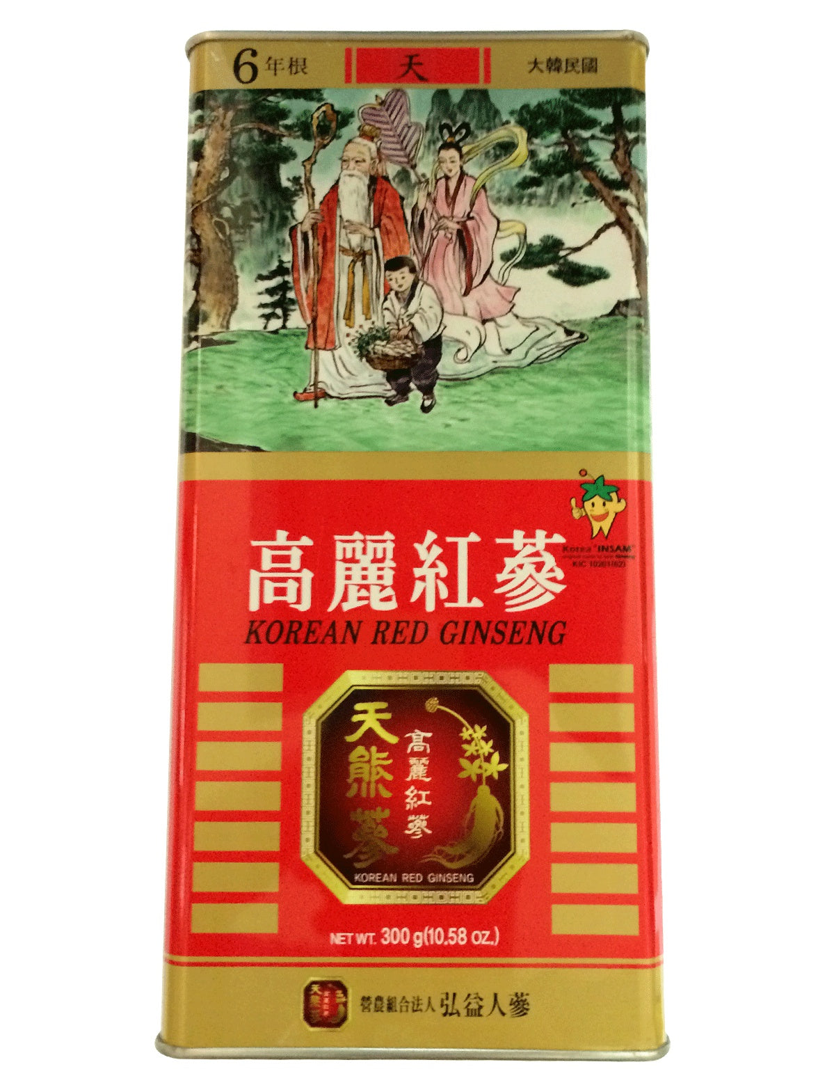 6 Years Korean Red Ginseng Roots 300g Canned 天蔘 [15 roots]