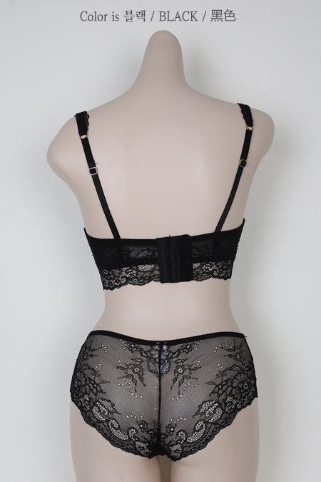 Sexy High Plunge Lace Bra Underpants Sets