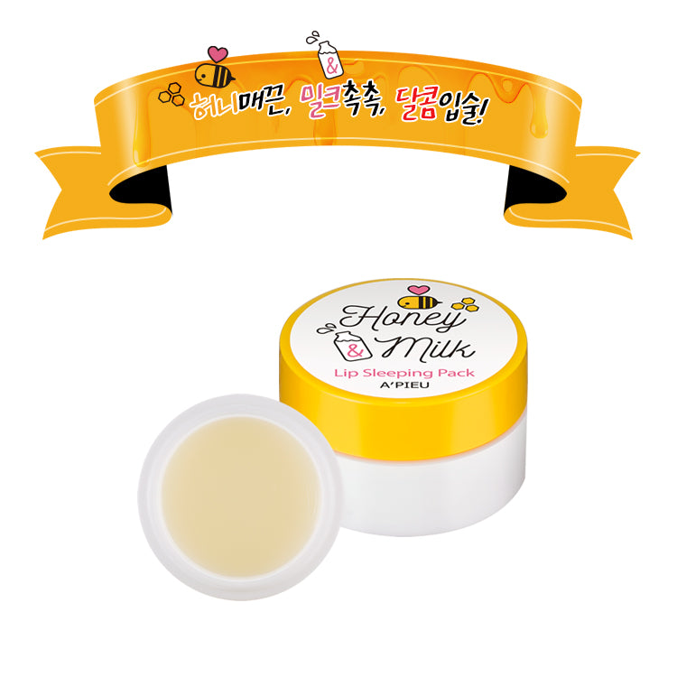APIEU Honey & Milk Lip Sleeping Pack 6.7g Beauty Cosmetics Lip care