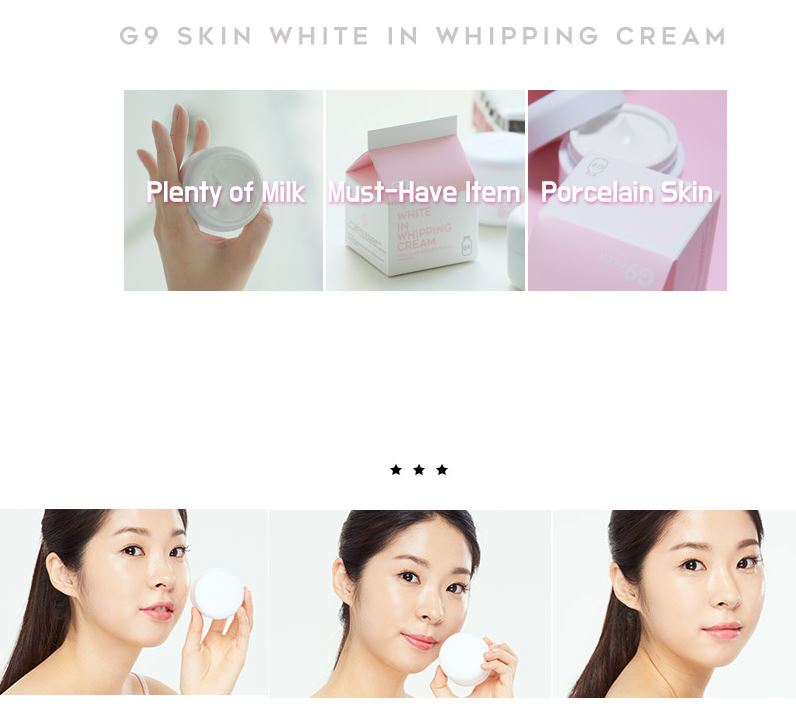 G9SKIN White In Whipping Creams 50g Facial Skincare clearly Tone up