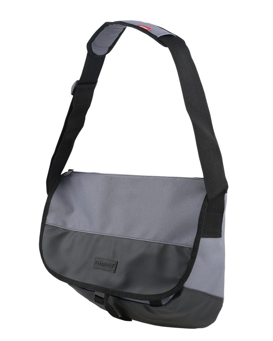Gray Hybrid Faux Leather Messengers Bags