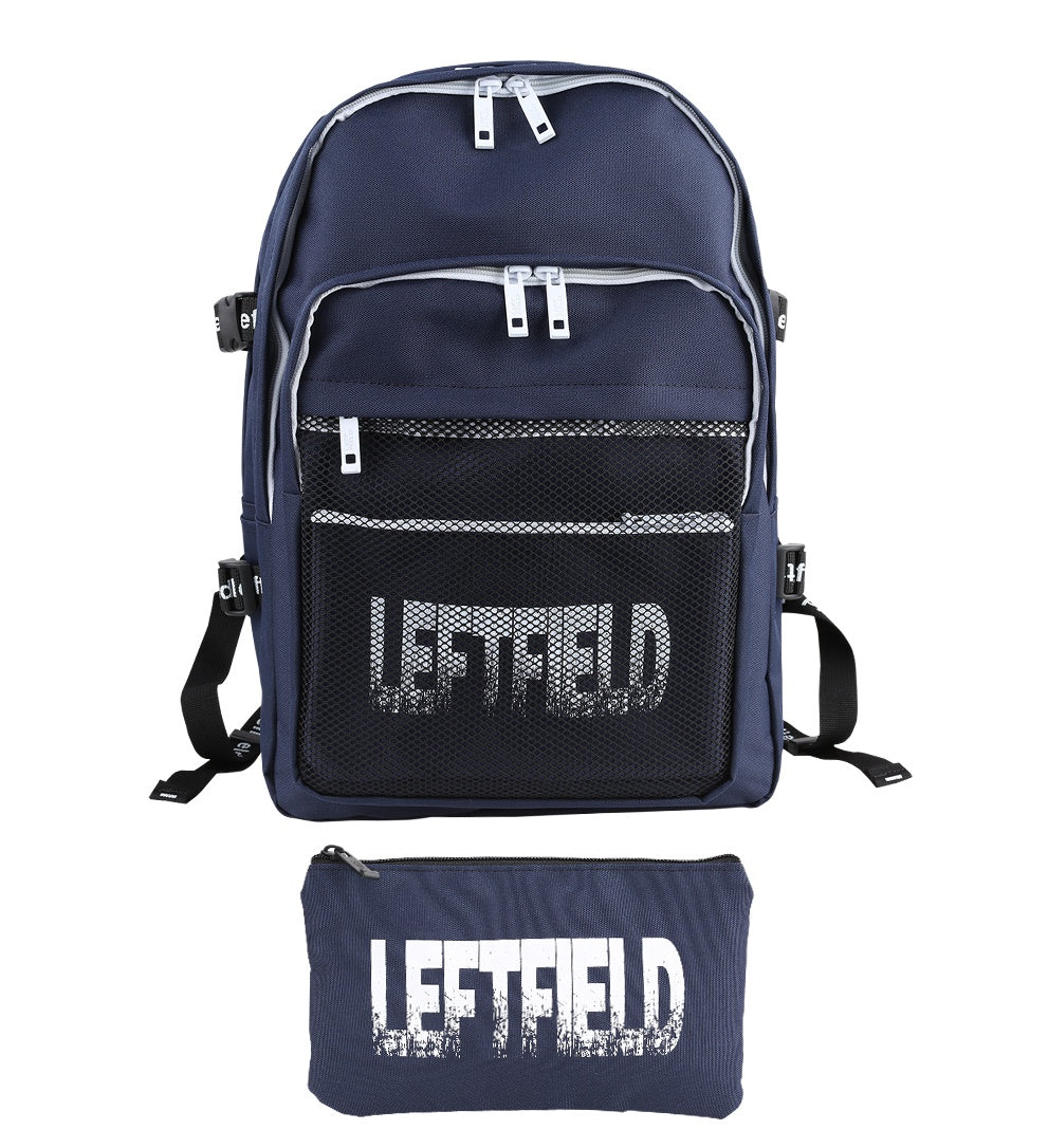 Marine Blue Casual Mesh Backpacks with Pouch