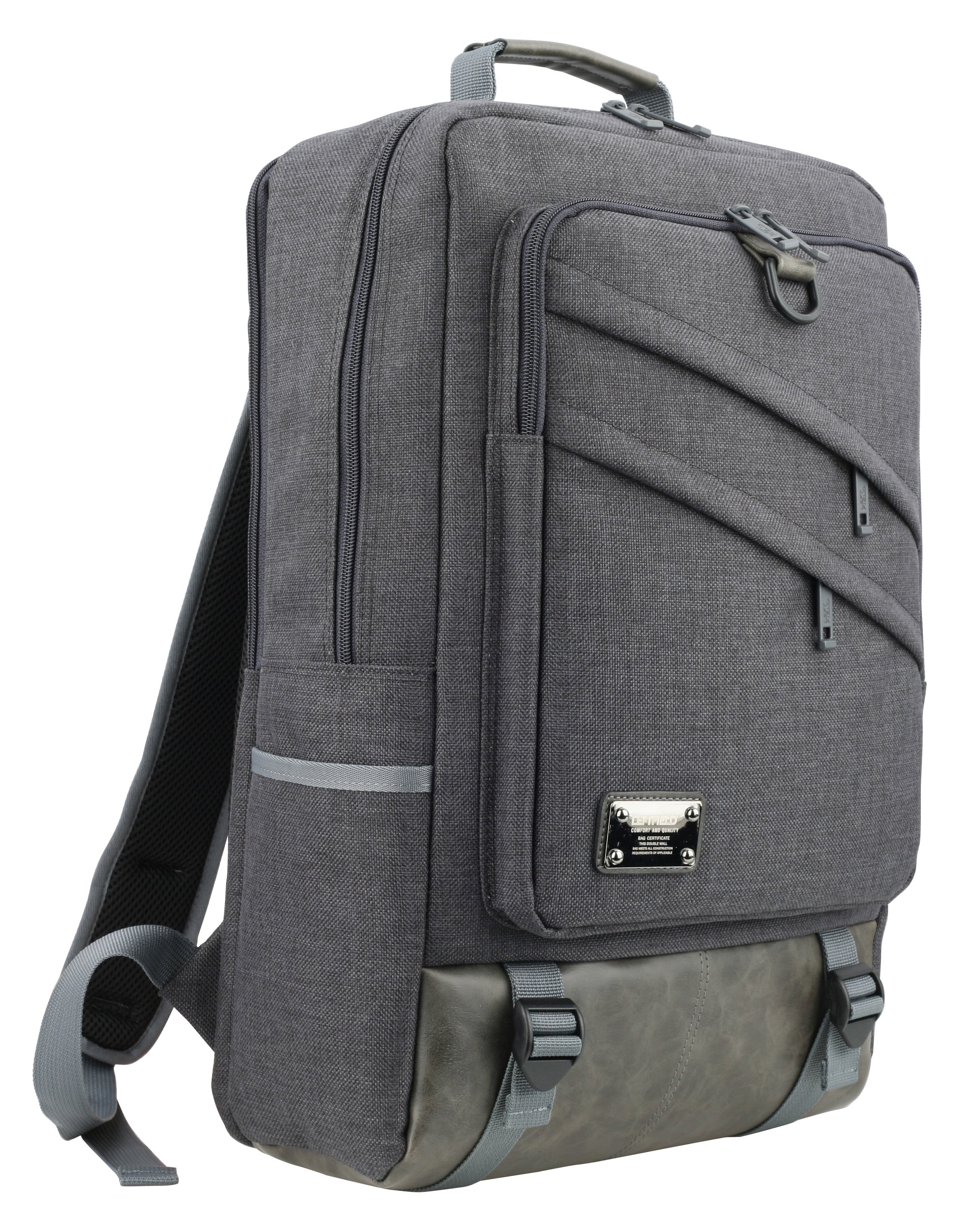 Black Large Canvas Casual Backpacks Daypack