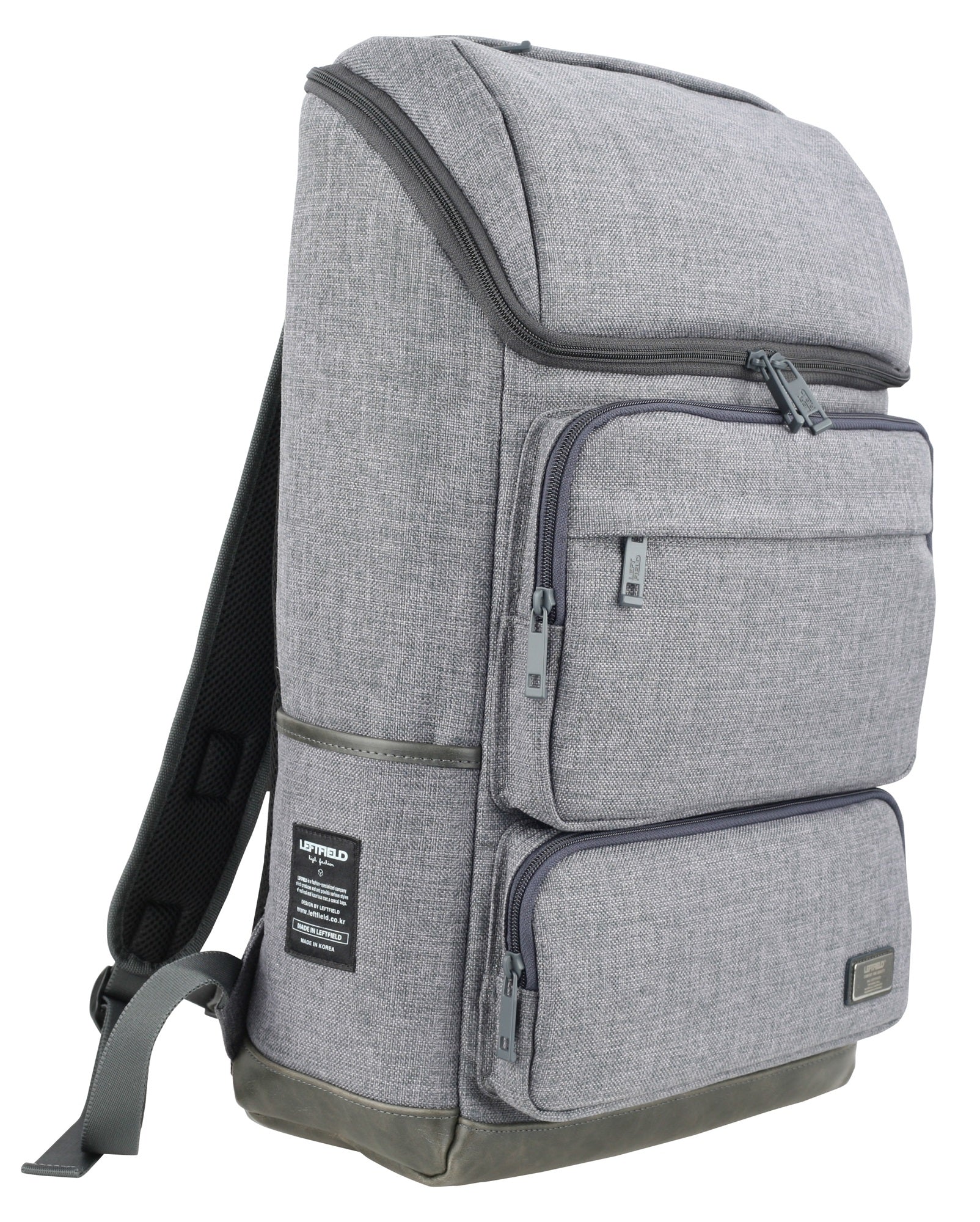 Gray Canvas Casual Laptop Daypack Travel Backpacks