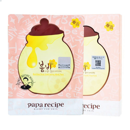Papa Recipe Bombee Rose Gold Honey Masks 5 Sheets