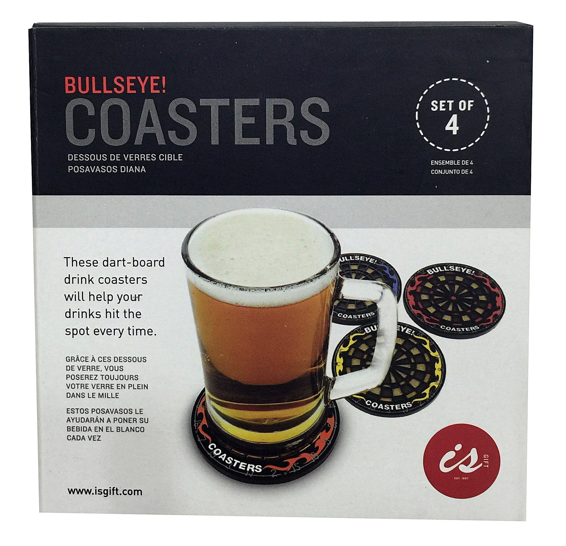 Dart Board Beer Cup Coasters - 4P Sets