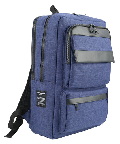 Navy Blue Canvas Backpacks School Laptop Travel Camping Rucksacks