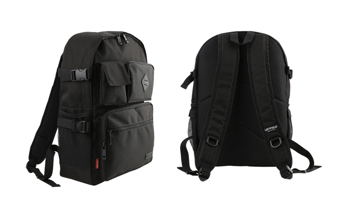 Black Multi Pockets Casual Backpacks