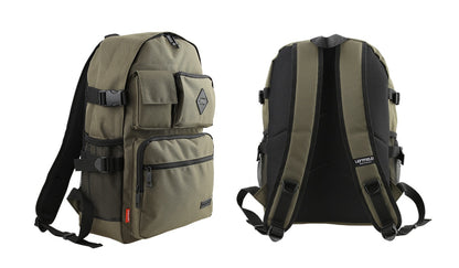 Khaki Green Multi Pockets Casual Backpacks