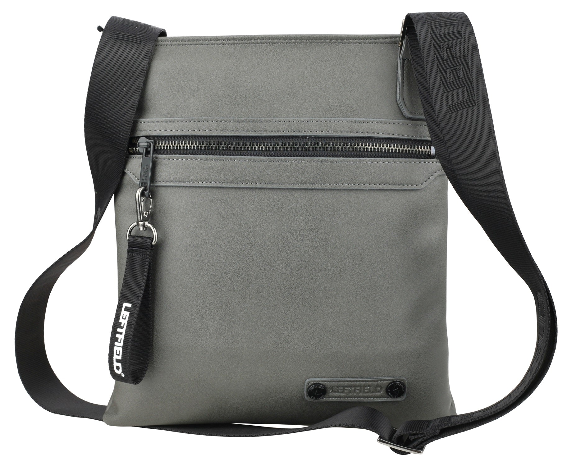 Grey Faux Leather Crossbody Bags