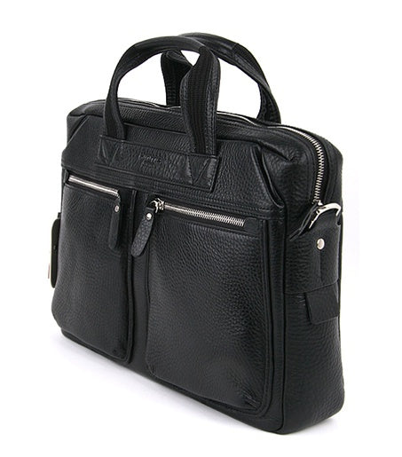 Black Genuine Leather Business Laptop Briefcases
