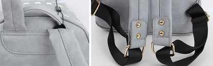 Gray Stitch Tassel Mini Backpacks
