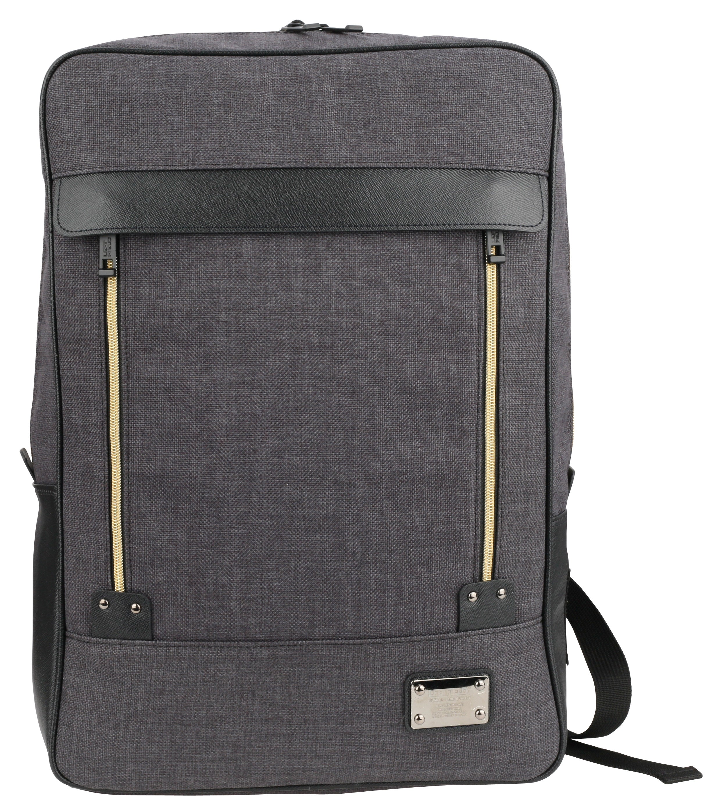 Black Casual Square Laptop Backpacks