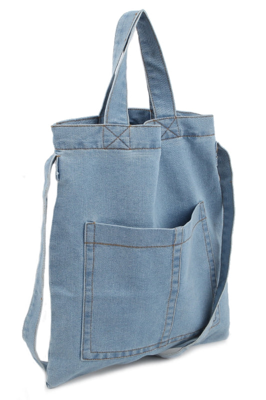 Light Blue Denim Crossbody Messenger Bags
