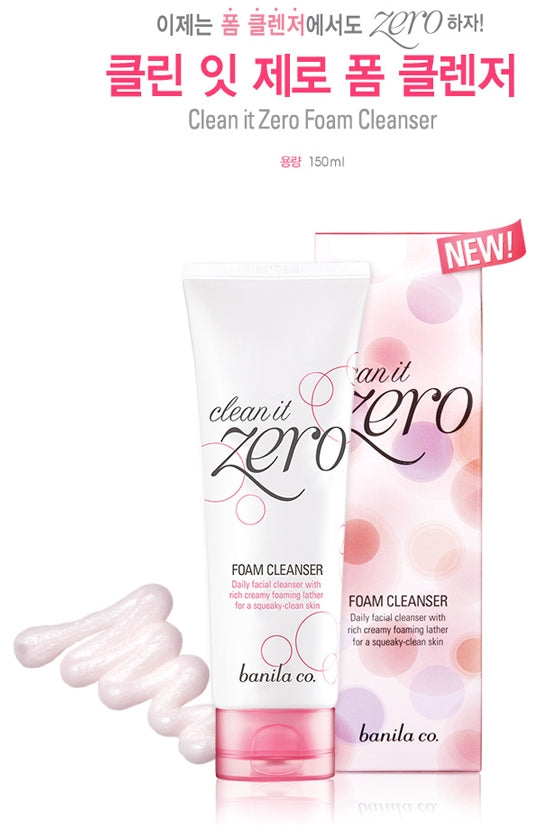 Banila co Clean it Zero Foams Cleansers Facial Skincare creamy bubbles