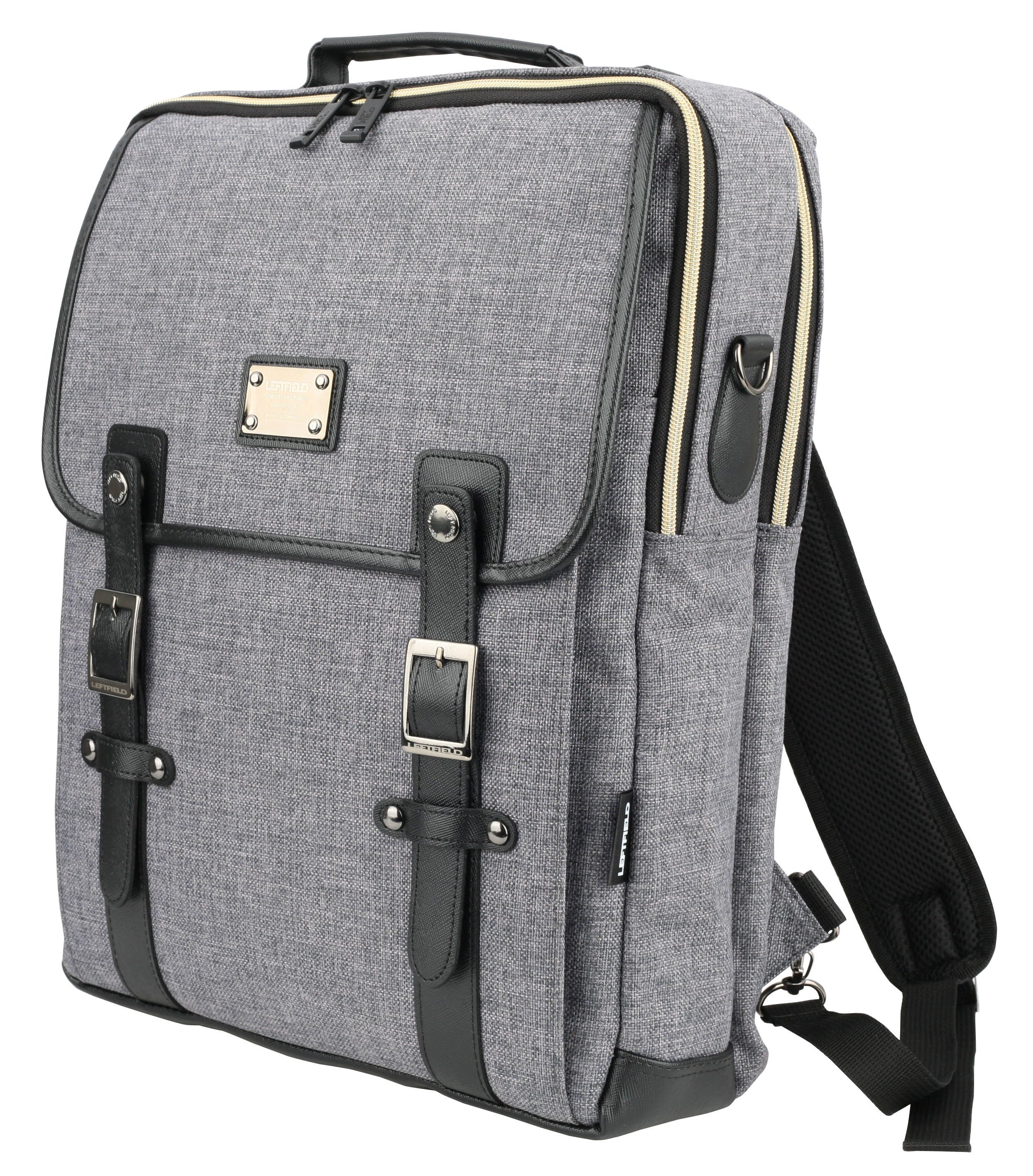 Gray Canvas Satchel Cross Body Backpacks
