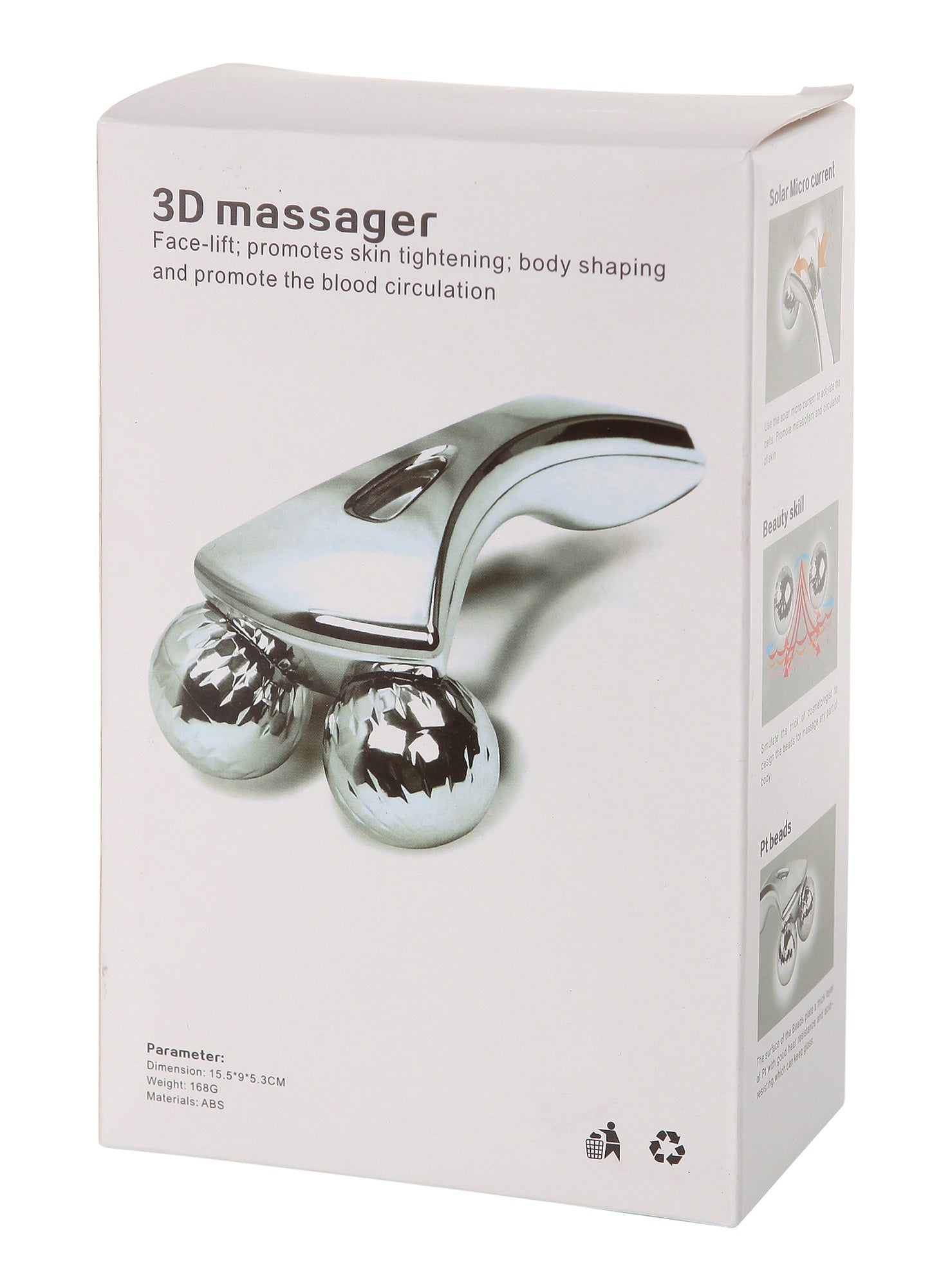 3D Shape Roller Massager Skin Tightening-Silver