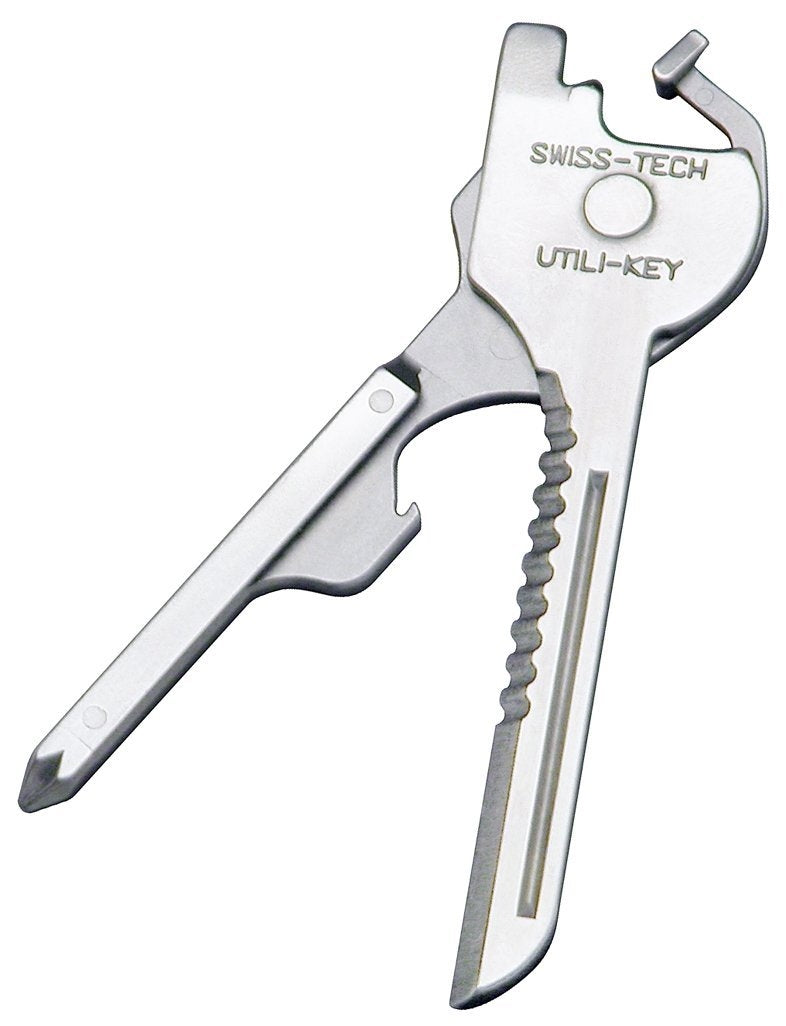 6-in-1 Swiss+Tech Utili-Key Tools Multi Screwdriver Opener stainless steel