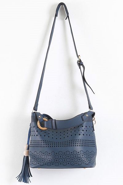 Navy Blue Hole Shoulder Handbags