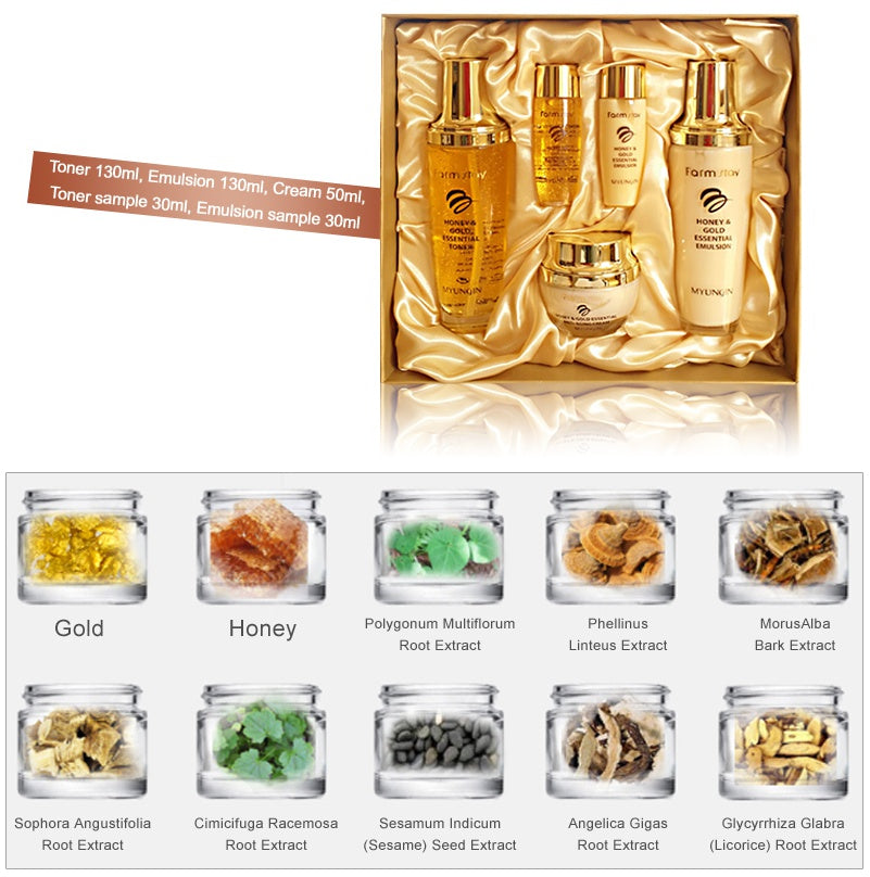 FARMSTAY Honey and Gold Essential Skin Care Sets