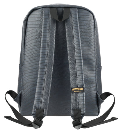 Navy Blue Snakeskin Pattern Faux Leather School Backpacks