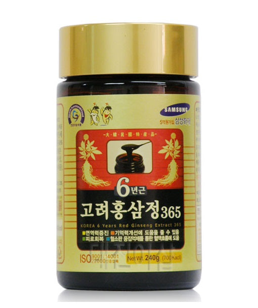 Korean 6 Years Root Red Ginseng Extract 240g [240g × 1 Bottle] panax