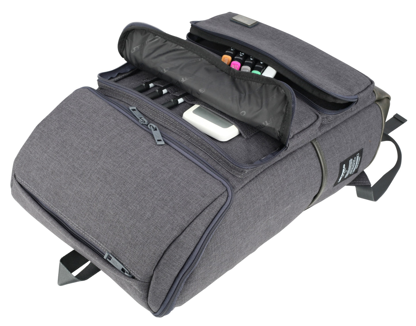 Black Canvas Casual Laptop Daypack Travel Backpacks