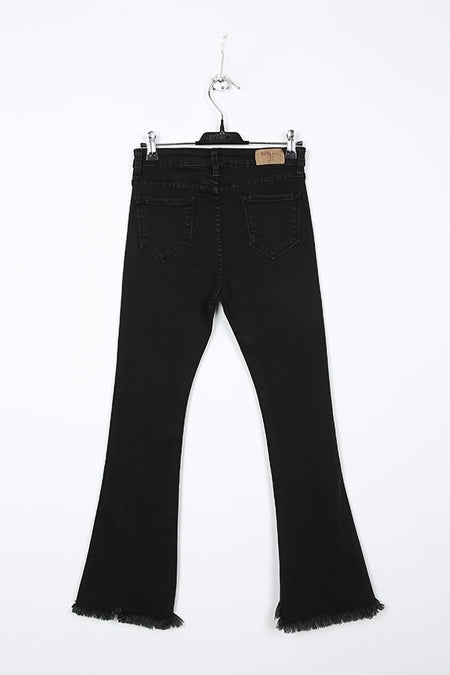 Vintage High-Rise Fringed Jeans