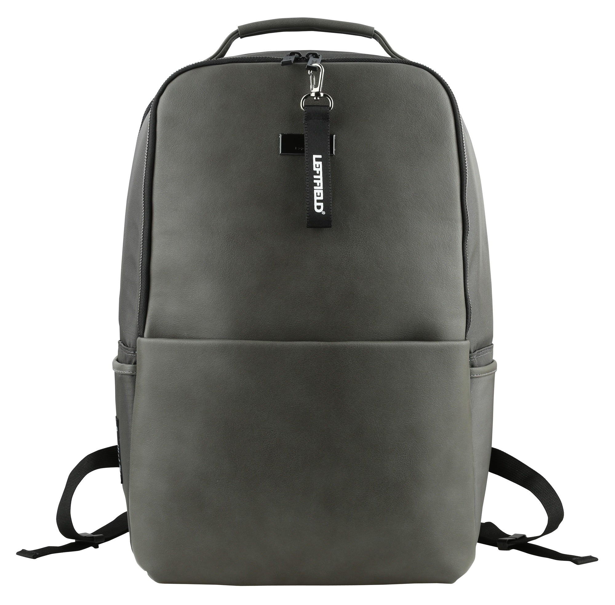 Grey Combi Faux Leather Backpacks
