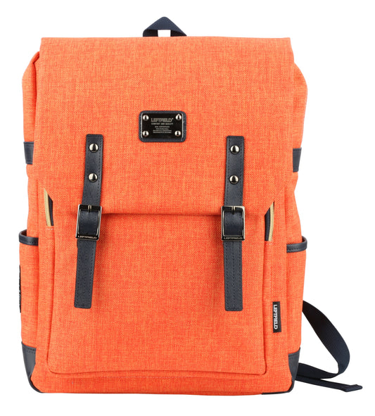 Orange Unisex Canvas Rucksack Laptop Backpacks