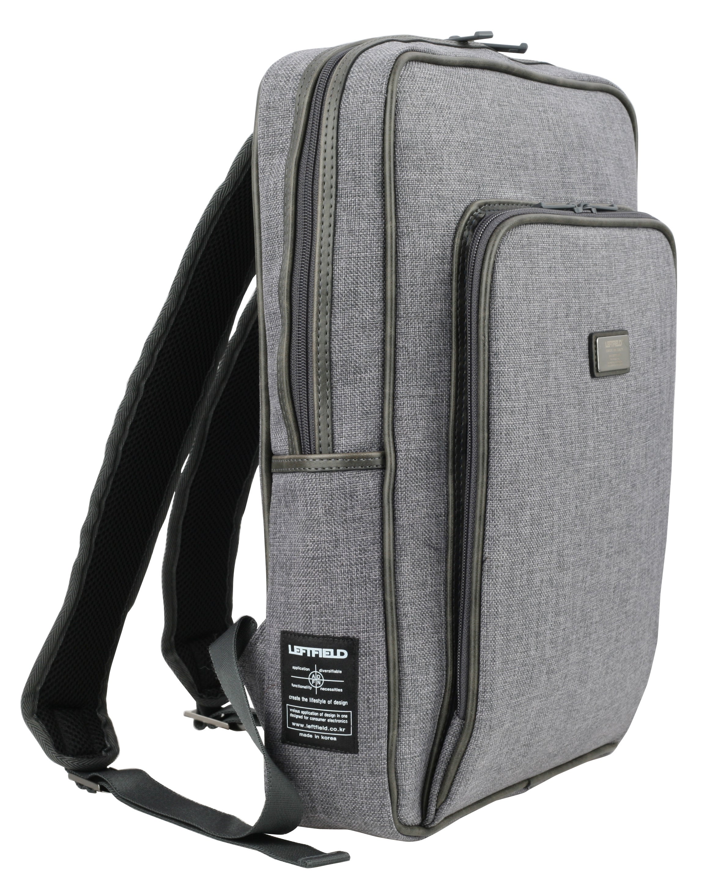 Gray Canvas Square Business Casual Backpacks