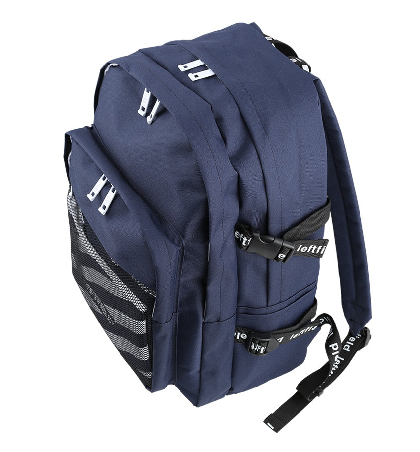 Marine Blue Casual Mesh Backpacks with Pouch